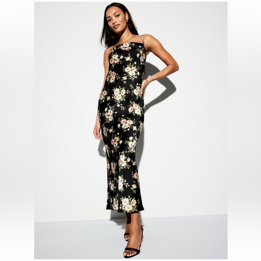 Floral Black Maxi Dress